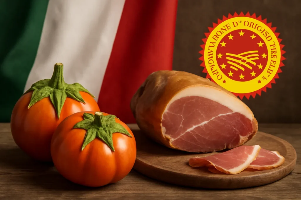 Denominazioni di origine protetta: Melanzana Rossa di Rotonda e Prosciutto di San Daniele