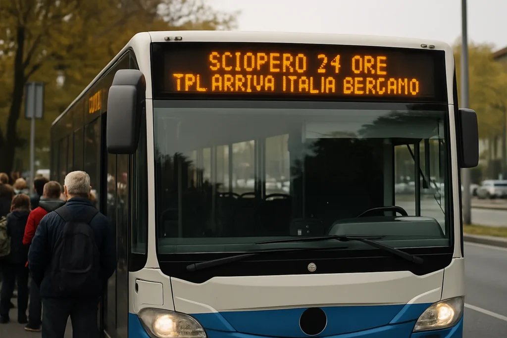 Sciopero TPL Arriva Italia Bergamo: il 16 ottobre stop 24 ore