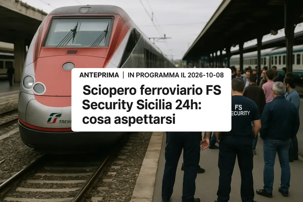Sciopero FS Security Sicilia: tutto sull'8 ottobre 2026