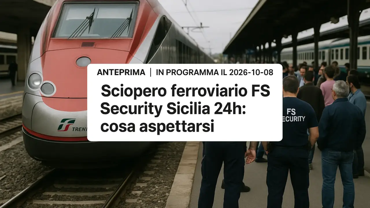 Sciopero FS Security Sicilia: tutto sull'8 ottobre 2026