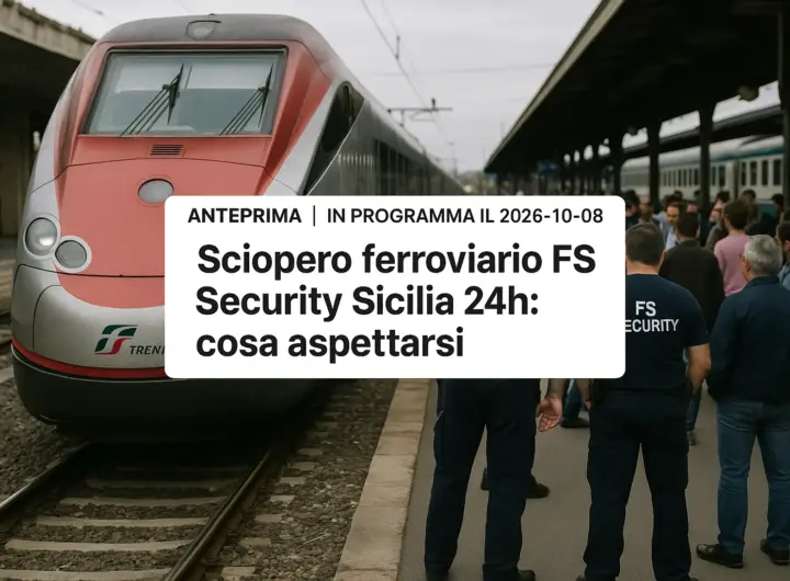 Sciopero FS Security Sicilia: tutto sull'8 ottobre 2026