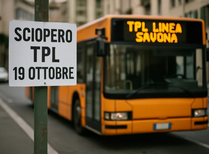 Sciopero TPL Linea Savona il 19 ottobre: info e orari