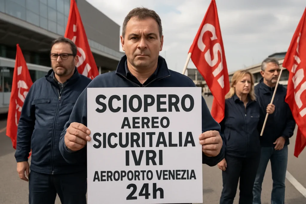 Sciopero Sicuritalia IVRI a Venezia il 15-16 ottobre 2026: cosa sapere