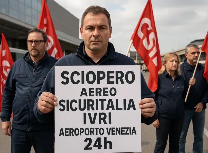 Sciopero Sicuritalia IVRI a Venezia il 15-16 ottobre 2026: cosa sapere
