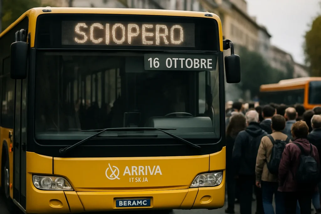 Sciopero TPL Arriva Italia Bergamo: info e orari del 16 ottobre