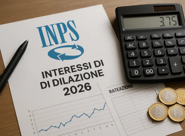 Variazione degli interessi di dilazione INPS 2026: nuove misure per omesso versamento contributi