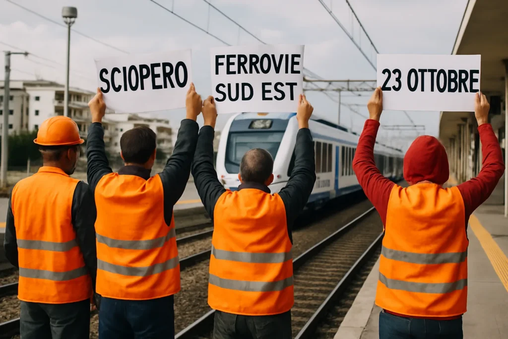 Sciopero Ferrovie Sud Est Bari: tutto sullo stop del 23 ottobre