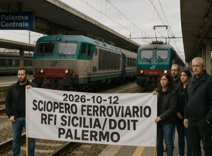 Sciopero ferroviario RFI Sicilia e DOIT Palermo: 12-13 ottobre