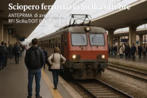 Sciopero ferroviario RFI in Sicilia il 12-13 ottobre: orari e dettagli