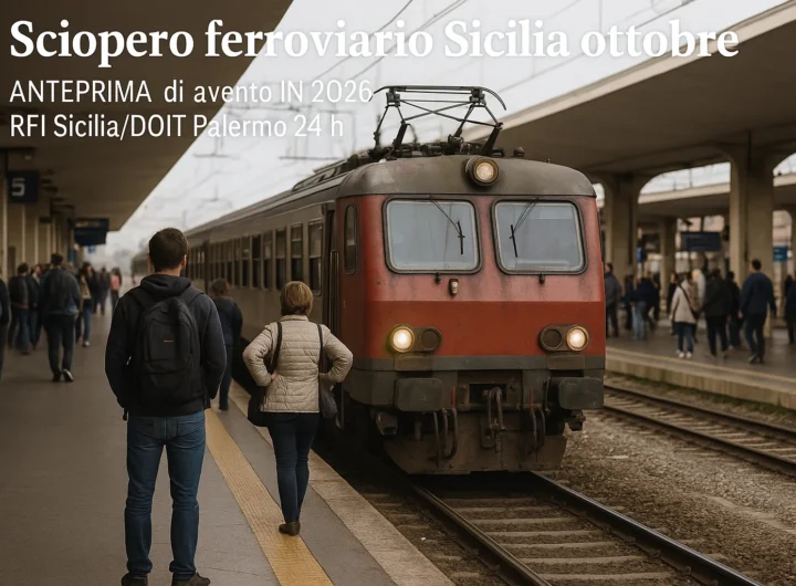 Sciopero ferroviario RFI in Sicilia il 12-13 ottobre: orari e dettagli