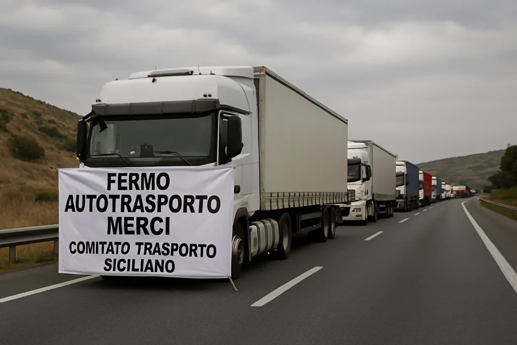 Sciopero trasporto merci Sicilia: fermo di 120 ore dal 16 al 20 ottobre