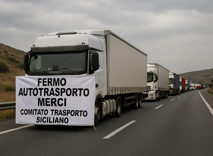 Sciopero trasporto merci Sicilia: fermo di 120 ore dal 16 al 20 ottobre